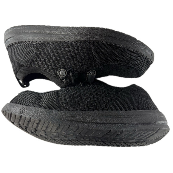 Larnmern Slip-On Work Shoes Unisex Size 5 Black Steel Toe Loafers Casual Safety - Picture 8 of 12